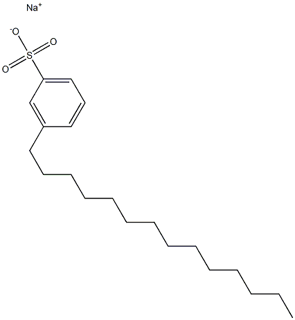 3-Tetradecylbenzenesulfonic acid sodium salt Struktur