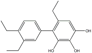 5-Ethyl-4-(3,4-diethylphenyl)benzene-1,2,3-triol Struktur