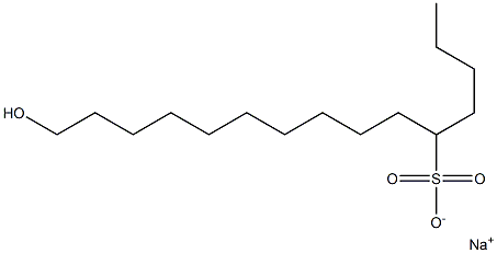 15-Hydroxypentadecane-5-sulfonic acid sodium salt Struktur