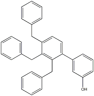 3-(2,3,4-Tribenzylphenyl)phenol Struktur