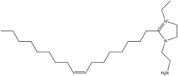 1-(2-Aminoethyl)-3-ethyl-2-[(Z)-8-heptadecenyl]-4,5-dihydro-1H-imidazol-3-ium Struktur