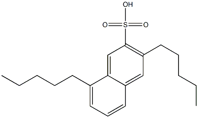 3,8-Dipentyl-2-naphthalenesulfonic acid Struktur