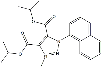 4,5-Bis(isopropoxycarbonyl)-3-methyl-1-(1-naphtyl)-1H-1,2,3-triazol-3-ium Struktur