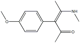 4-[Methylamino]-3-(4-methoxyphenyl)-3-penten-2-one Struktur