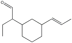 2-[3-(1-Propenyl)cyclohexyl]butanal Struktur