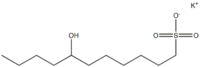 7-Hydroxyundecane-1-sulfonic acid potassium salt Struktur