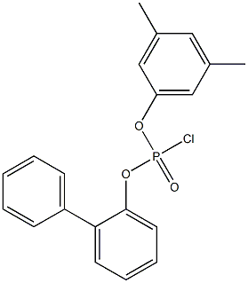 Chlorophosphonic acid 2-biphenylyl 3,5-xylyl ester Struktur