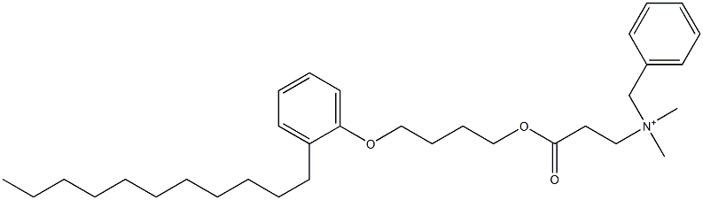 N,N-Dimethyl-N-benzyl-N-[2-[[4-(2-undecylphenyloxy)butyl]oxycarbonyl]ethyl]aminium Struktur