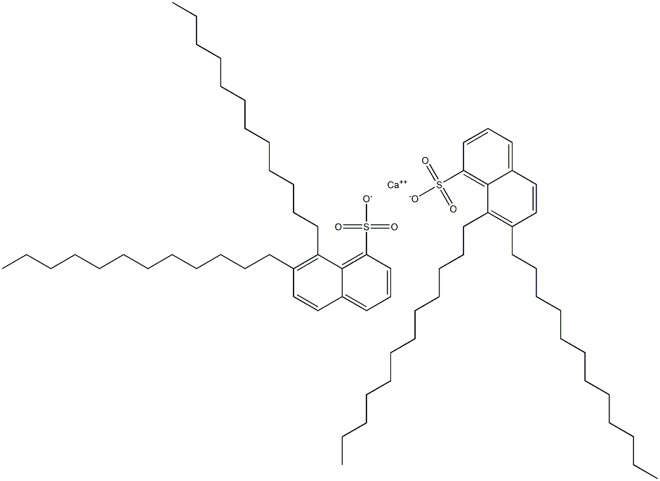 Bis(7,8-didodecyl-1-naphthalenesulfonic acid)calcium salt Struktur