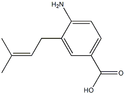 4-Amino-3-(3-methyl-2-butenyl)benzoic acid Struktur