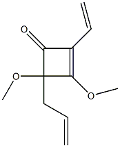 1,4-ジメトキシ-2-エテニル-4-(2-プロペニル)-1-シクロブテン-3-オン 化學(xué)構(gòu)造式