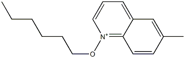 6-Methyl-1-hexyloxyquinolinium Struktur