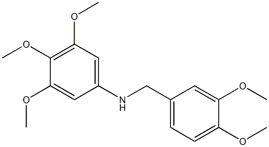 3,4-Dimethoxy-N-(3,4,5-trimethoxyphenyl)benzenemethanamine Struktur