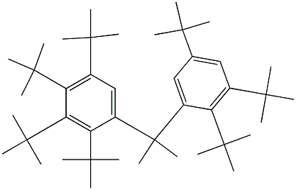 2-(2,3,4,5-Tetra-tert-butylphenyl)-2-(2,3,5-tri-tert-butylphenyl)propane Struktur