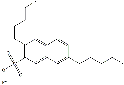 3,7-Dipentyl-2-naphthalenesulfonic acid potassium salt Struktur