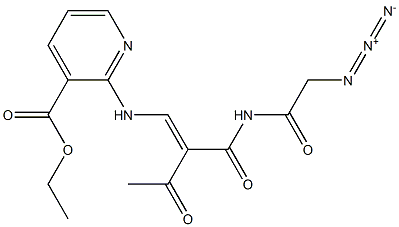 N-[1,3-Dioxo-2-[[3-(ethoxycarbonyl)-2-pyridinyl]aminomethylene]butyl]-2-azidoacetamide Struktur