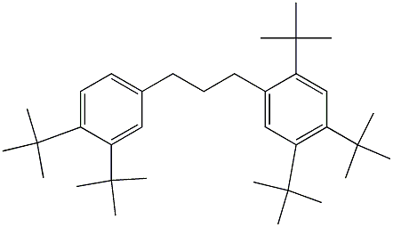 1-(2,4,5-Tri-tert-butylphenyl)-3-(3,4-di-tert-butylphenyl)propane Struktur