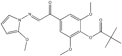 2-[3,5-Dimethoxy-4-(pivaloyloxy)phenyl]-1-(2-methoxypyrrolizino)ethanone Struktur