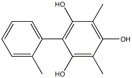 4,6-Dimethyl-2-(2-methylphenyl)benzene-1,3,5-triol Struktur