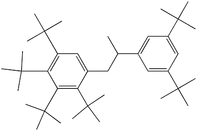 1-(2,3,4,5-Tetra-tert-butylphenyl)-2-(3,5-di-tert-butylphenyl)propane Struktur