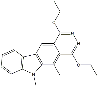 1,4-Diethoxy-5-methyl-6-methyl-6H-pyridazino[4,5-b]carbazole Struktur