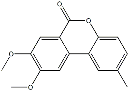 2-Methyl-8,9-dimethoxy-6H-dibenzo[b,d]pyran-6-one Struktur