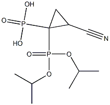 [2-Cyanocyclopropane-1,1-diyl]bis(phosphonic acid diisopropyl) ester Struktur