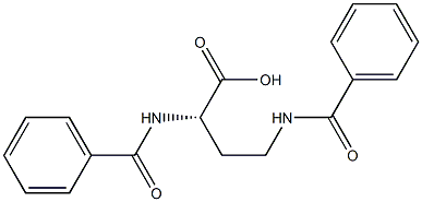 [S,(-)]-2,4-Di(benzoylamino)butyric acid Struktur