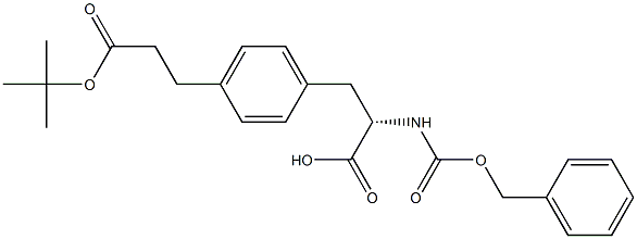 (2S)-2-Benzyloxycarbonylamino-3-[4-(2-tert-butoxycarbonylethyl)phenyl]propionic acid Struktur