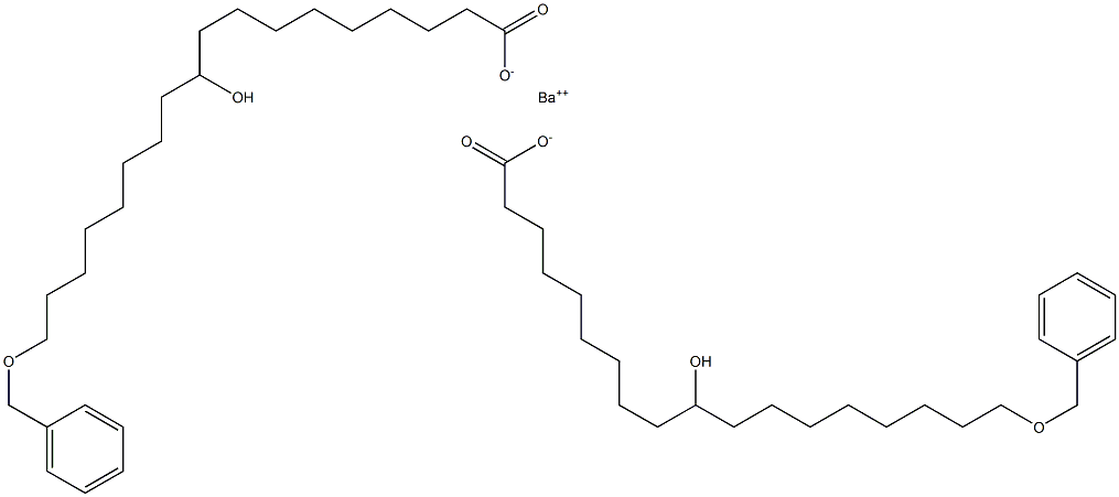 Bis(18-benzyloxy-10-hydroxystearic acid)barium salt Struktur