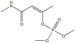 (Z)-3-(Dimethoxyphosphinyl)oxy-N-methyl-2-butenamide Struktur