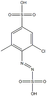 2-Chloro-6-methyl-4-sulfobenzenediazosulfonic acid Struktur