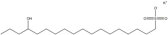 15-Hydroxyoctadecane-1-sulfonic acid potassium salt Struktur