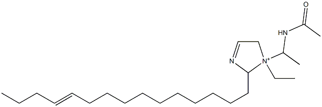 1-[1-(Acetylamino)ethyl]-1-ethyl-2-(11-pentadecenyl)-3-imidazoline-1-ium Struktur