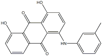 4-(3-Methylphenylamino)-1,8-dihydroxyanthraquinone Struktur