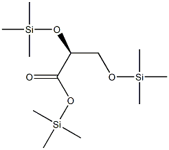 (S)-2,3-Bis[(trimethylsilyl)oxy]propionic acid trimethylsilyl ester Struktur