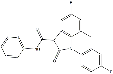 4,8-Difluoro-N-(2-pyridinyl)-1,2-dihydro-1-oxo-6H-pyrrolo[3,2,1-de]acridine-2-carboxamide Struktur