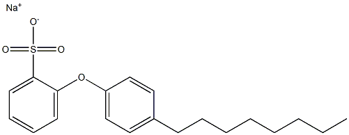 2-(4-Octylphenoxy)benzenesulfonic acid sodium salt Struktur