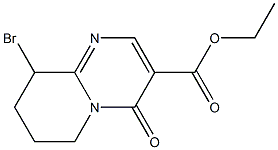 6,7,8,9-Tetrahydro-9-bromo-4-oxo-4H-pyrido[1,2-a]pyrimidine-3-carboxylic acid ethyl ester Struktur