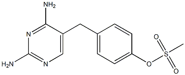 5-[4-(Mesyloxy)benzyl]pyrimidine-2,4-diamine Struktur