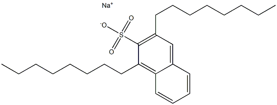 1,3-Dioctyl-2-naphthalenesulfonic acid sodium salt Struktur