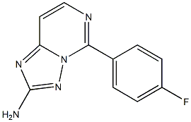 2-Amino-5-[4-fluorophenyl][1,2,4]triazolo[1,5-c]pyrimidine Struktur