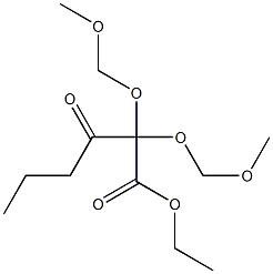 2,2-Di(methoxymethoxy)-3-oxohexanoic acid ethyl ester Struktur