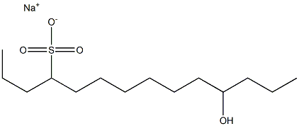 11-Hydroxytetradecane-4-sulfonic acid sodium salt Struktur