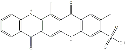 5,7,12,14-Tetrahydro-2,13-dimethyl-7,14-dioxoquino[2,3-b]acridine-3-sulfonic acid Struktur