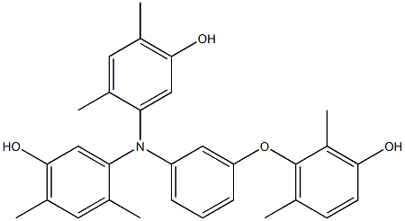 N,N-Bis(5-hydroxy-2,4-dimethylphenyl)-3-(3-hydroxy-2,6-dimethylphenoxy)benzenamine Struktur