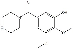 2,3-Dimethoxy-5-[morpholino(thiocarbonyl)]phenol Struktur