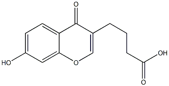 4-(7-Hydroxy-4-oxo-4H-1-benzopyran-3-yl)butyric acid Struktur