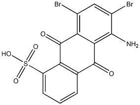 1-Amino-2,4-dibromo-9,10-dihydro-9,10-dioxoanthracene-5-sulfonic acid Struktur