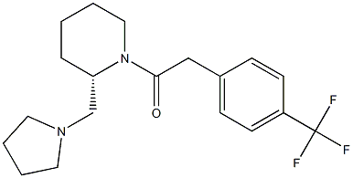 (2S)-1-[(4-Trifluoromethylphenyl)acetyl]-2-(1-pyrrolidinylmethyl)piperidine Struktur